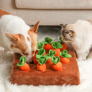 Snuffle patch carrot farm puzzle toy